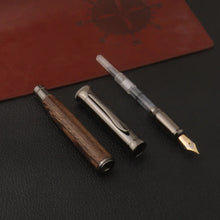 Load image into Gallery viewer, Tiger-Pattern Wood Fountain Pen — 0.5 mm
