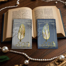 Load image into Gallery viewer, Vintage Feather Metal Bookmark with Chain
