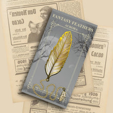 Load image into Gallery viewer, Vintage Feather Metal Bookmark with Chain
