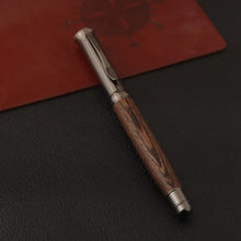 Load image into Gallery viewer, Tiger-Pattern Wood Fountain Pen — 0.5 mm

