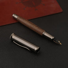 Load image into Gallery viewer, Tiger-Pattern Wood Fountain Pen — 0.5 mm
