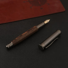Load image into Gallery viewer, Tiger-Pattern Wood Fountain Pen — 0.5 mm
