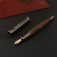 Load image into Gallery viewer, Tiger-Pattern Wood Fountain Pen — 0.5 mm
